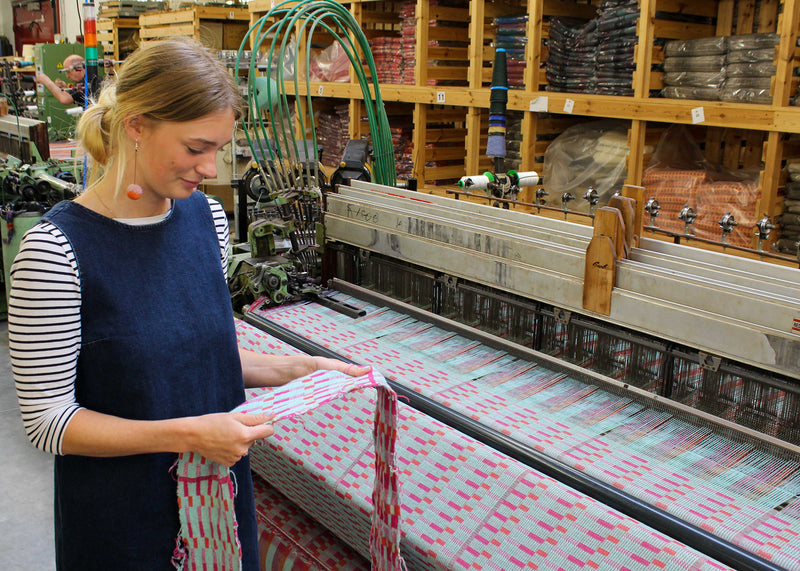 Jessica Cutler Visits the Woolmill - Woven Textile Designer Award Winner