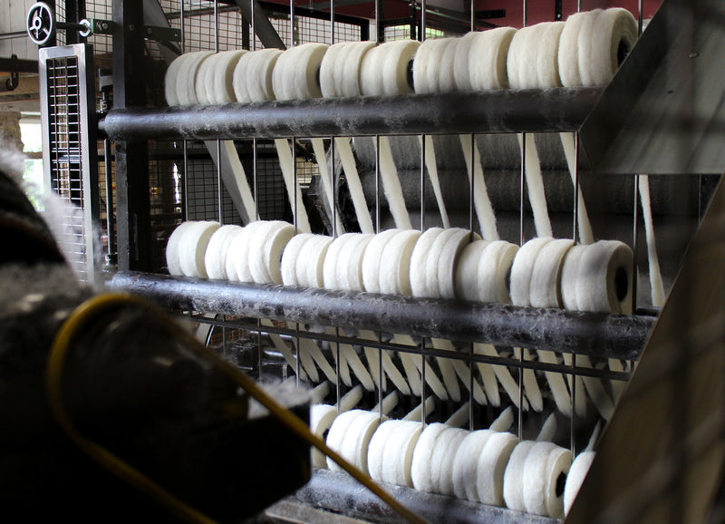 Production at the Woolmill - Carding