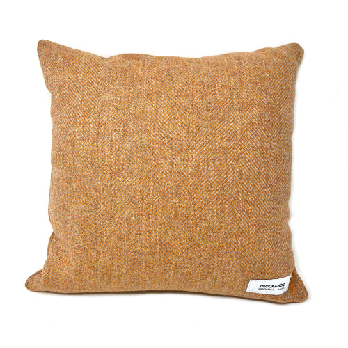 Orange Herringbone Square Cushion