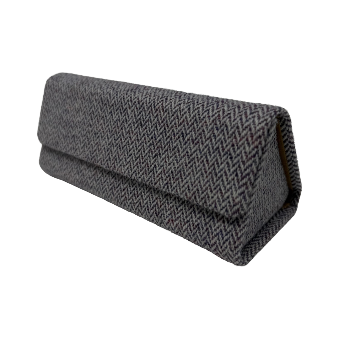 Heather Herringbone Glasses Case