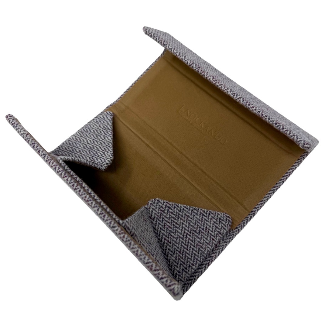 Heather Herringbone Glasses Case
