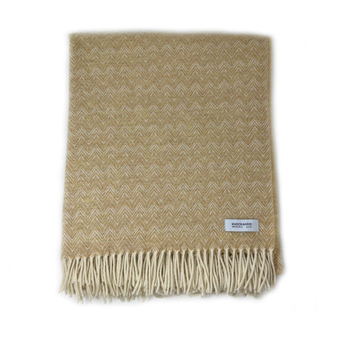 Orange Herringbone Square Cushion