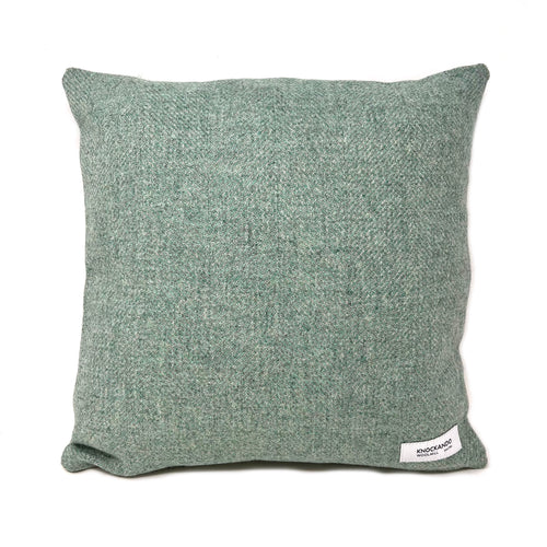 Mint Herringbone Square Cushion