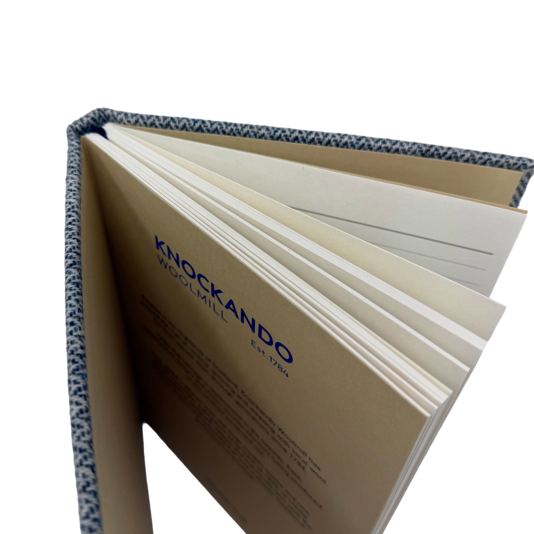 Navy Herringbone A5 Notebook