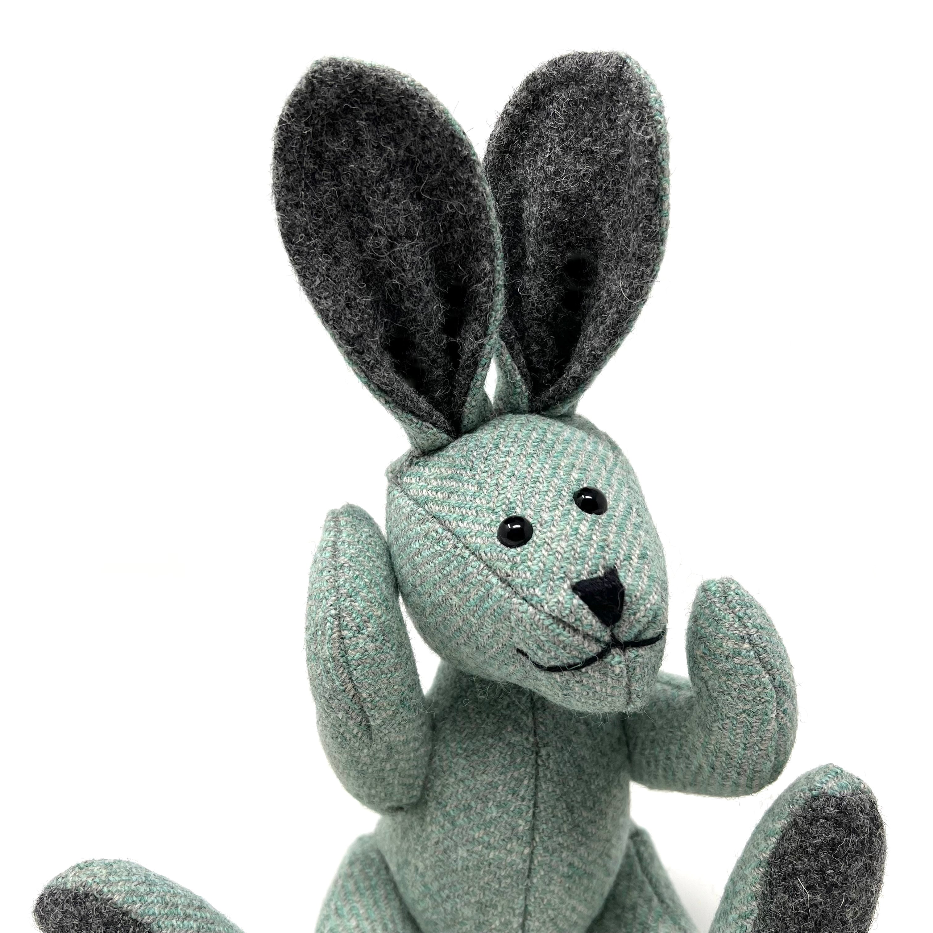Mint Herringbone Rabbit - Small