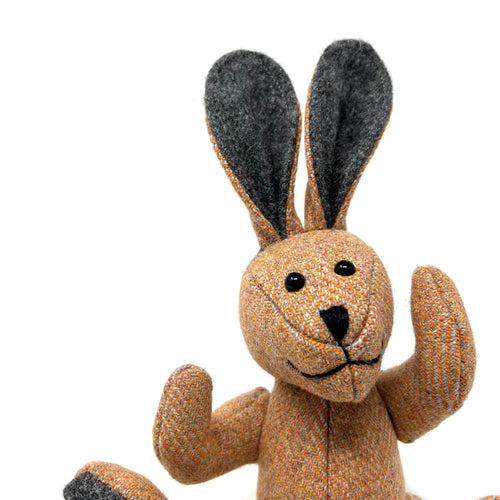 Orange Herringbone Rabbit - Small