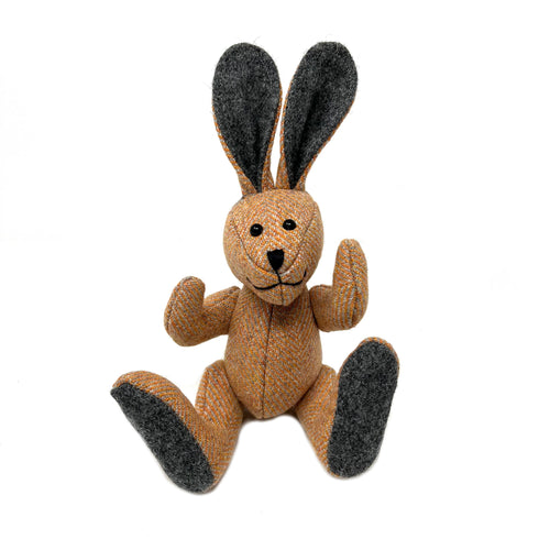 Orange Herringbone Rabbit - Small