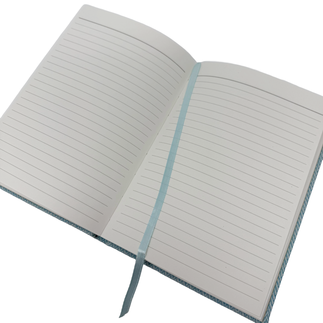 Turquoise Herringbone A5 Notebook