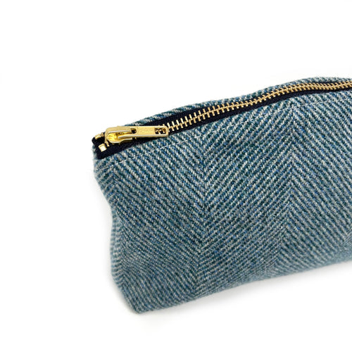 Blue Herringbone Eclipse Bag