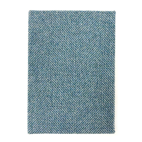 Blue Herringbone Square Cushion