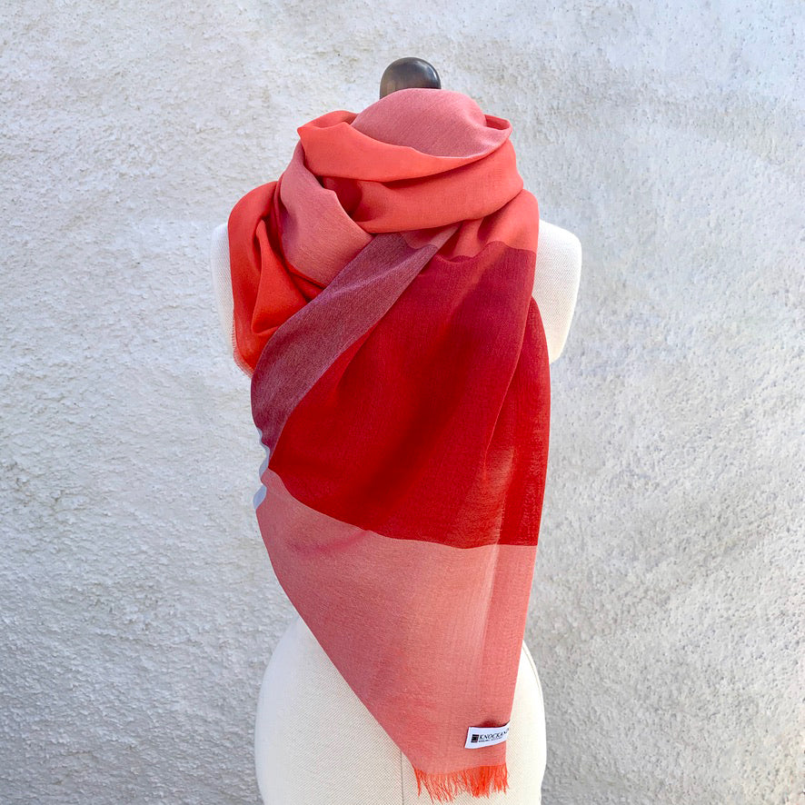Coral Red Scarf